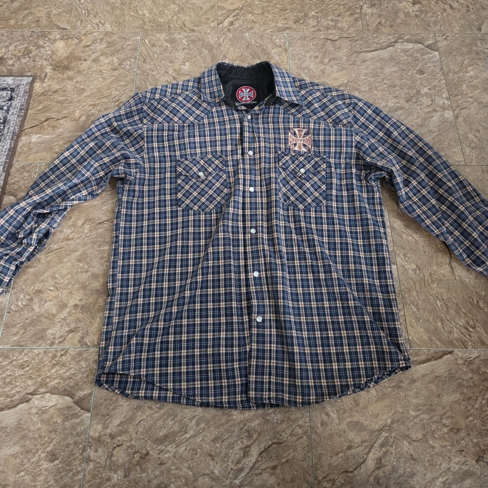 Men's West Coast Choppers Plaid Shirt